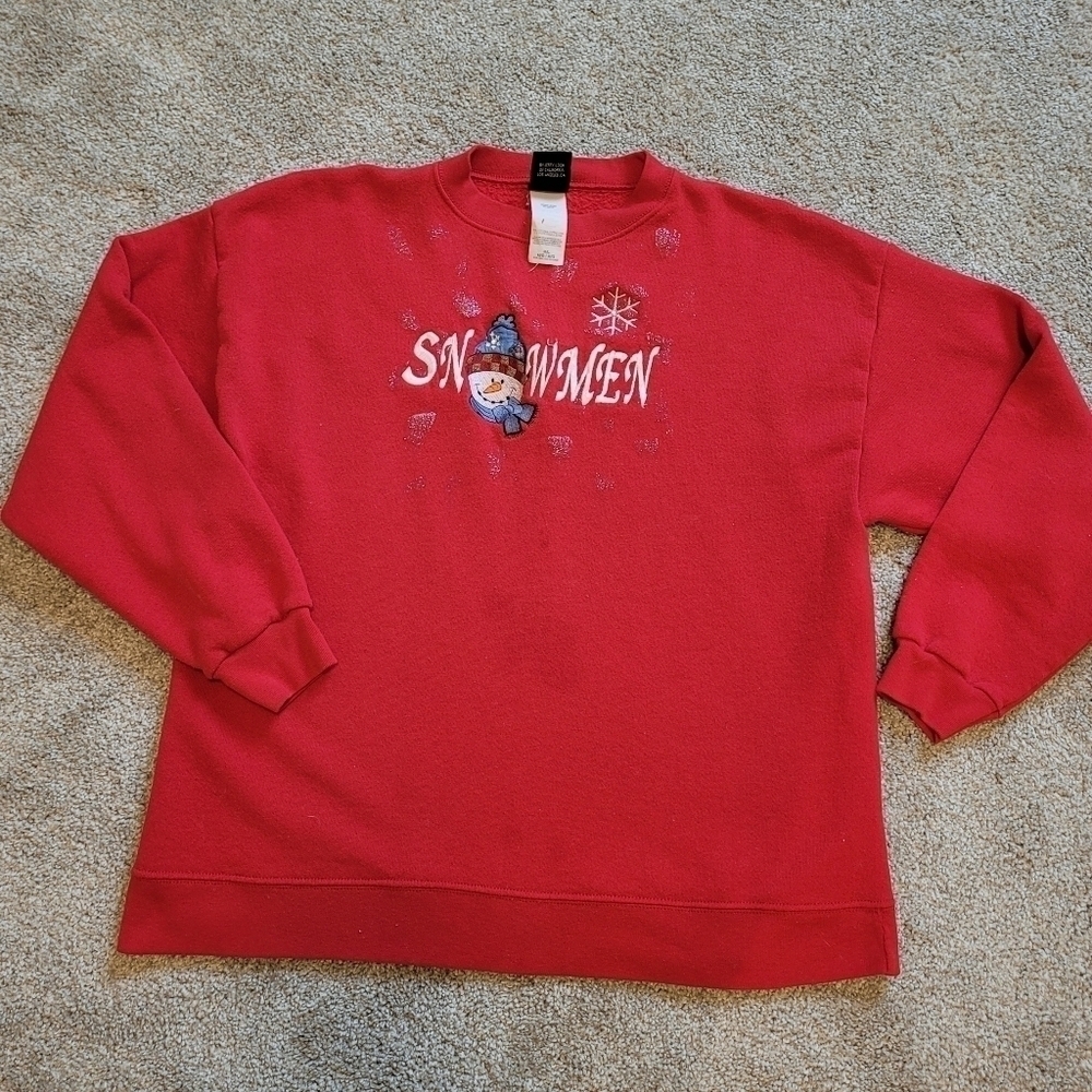 Mickey Unlimited Vintage Snowman Holiday Christmas Sweatshirt
